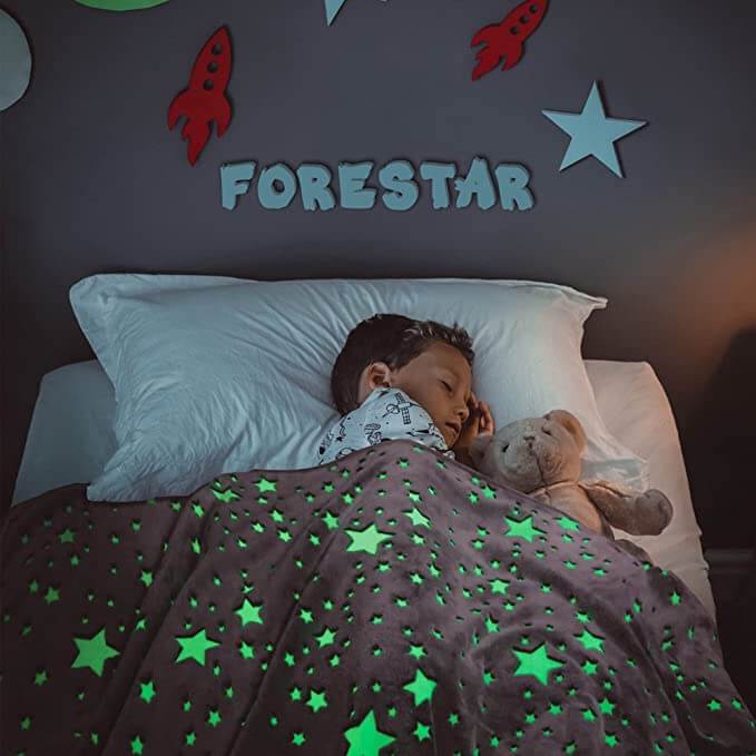 Glow in The Dark Throw Blanket for Girls